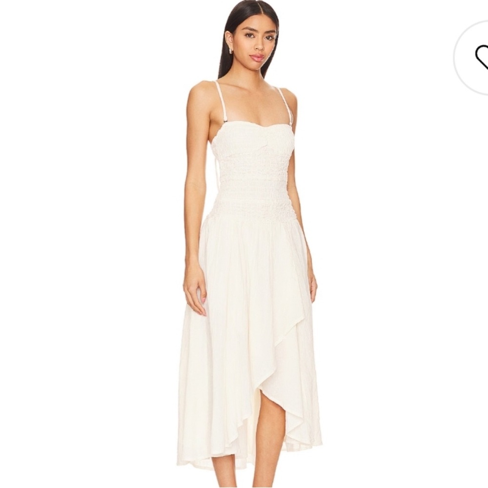 Free People Sparkling Moment Midi Dress in Ivory M